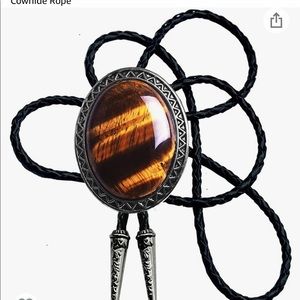 Genuine Tiger Eye Bolo Tie